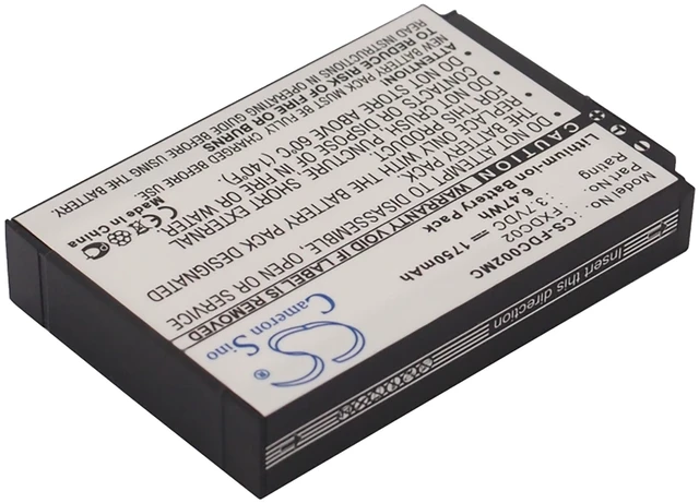 Alt view image 2 of 5 - Battery for Drift Ghost S HD 72-011-00 FXDC02 Camera CS-FDC002MC 3.7v 1750mAh