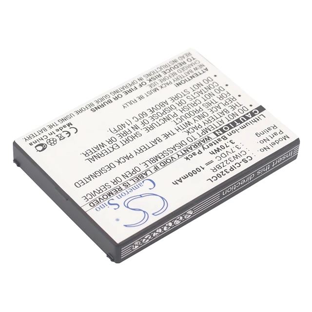 Alt view image 2 of 6 - Battery for Cisco Linksys WIP300 WIP320 CIW32ZBR CS-CIP320CL 1000mAh Li-ion