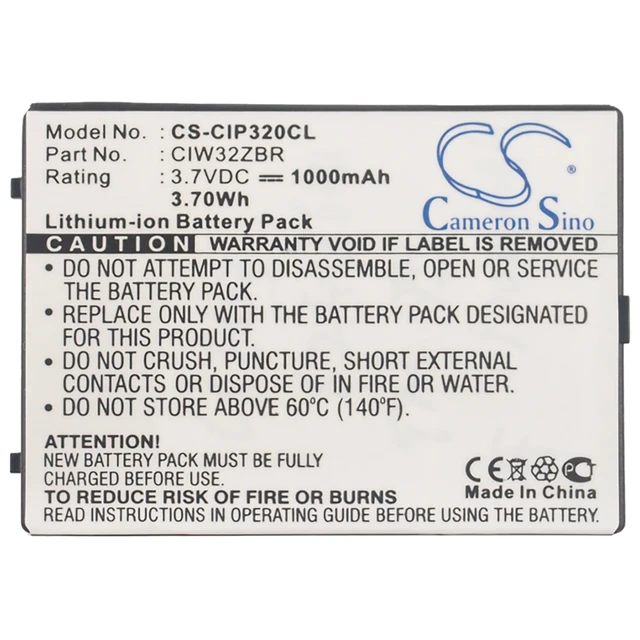 Alt view image 5 of 6 - Battery for Cisco Linksys WIP300 WIP320 CIW32ZBR CS-CIP320CL 1000mAh Li-ion