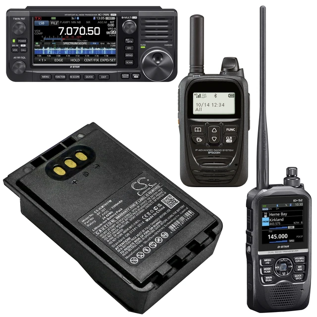 Alt view image 6 of 6 - Battery for Icom IC-705 ID-31E ID-51E ID-52E IP-100H IP-501H IP-503H BP-307
