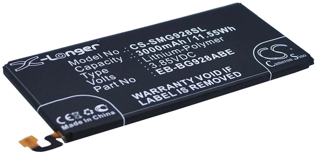 Alt view image 2 of 6 - Battery for Samsung Galaxy S6 Plus Edge+ EB-BG928ABE GH43-04526A GH43-04526B