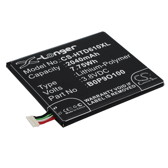 Alt view image 2 of 6 - Battery for HTC A3QHD D610 Desire 35H00222-00M 35H00222-01M B0P9O100 BOP90100