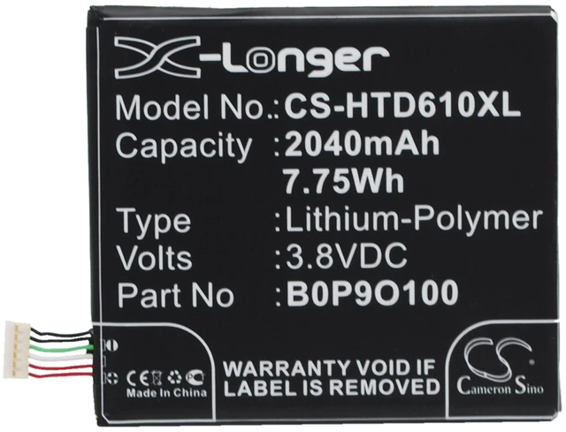 Main image of Battery for HTC A3QHD D610 Desire 35H00222-00M 35H00222-01M B0P9O100 BOP90100