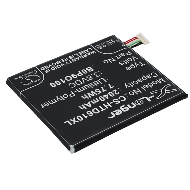 Alt view image 3 of 6 - Battery for HTC A3QHD D610 Desire 35H00222-00M 35H00222-01M B0P9O100 BOP90100