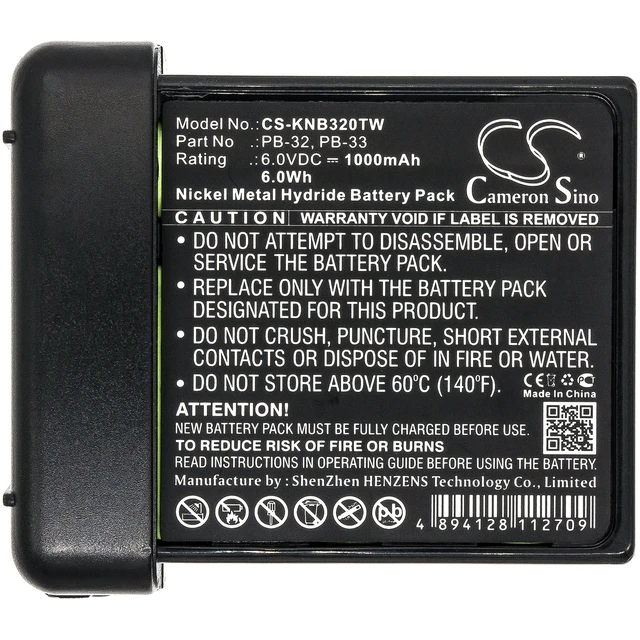 Alt view image 5 of 6 - Battery for KENWOOD TH-42 TH-22 TH-22A TH-22AT TH-79A PB-32 PB-32H PB-33 PB-34
