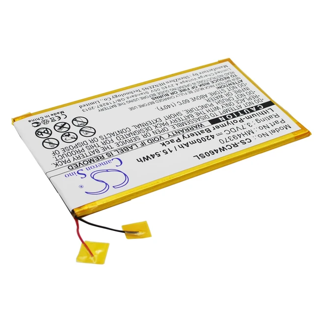 Alt view image 3 of 5 - Battery for RCA 10" RCT6203W46 MH49370 Tablet CS-RCW460SL 3.7Vv 4200mAh 15.54Wh