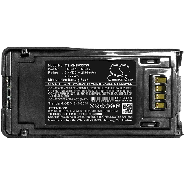 Alt view image 5 of 6 - Battery for KENWOOD P25 NX-5000 NX-5200 NX-5300 KNB-L1 KNB-L2 KNB-L3 KNB-N4