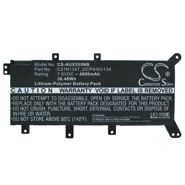 Alt view image 5 of 5 - Battery for Asus A555 F555L C21N1347 2ICP4/63/134 0B200-01000200 0B200-01200100