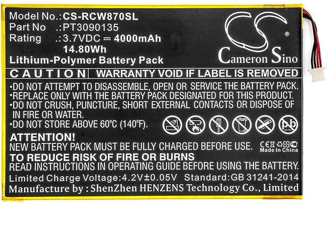 Alt view image 3 of 4 - Battery for RCA Cambio Galileo Pro 11.5" Maven Viking 10.1" W101SA23T1 PT3090135