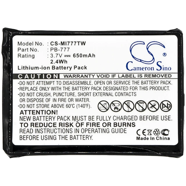 Alt view image 5 of 5 - Battery for Midland 777 PMR446+ PB-777 Two-Way Radio CS-MI777TW 650mAh 2.41Wh