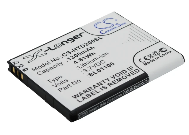 Alt view image 2 of 5 - Battery for HTC 35H00194-00M 35H00194-04M 99H10905-00 BA S840 S850 BL01100 A320E