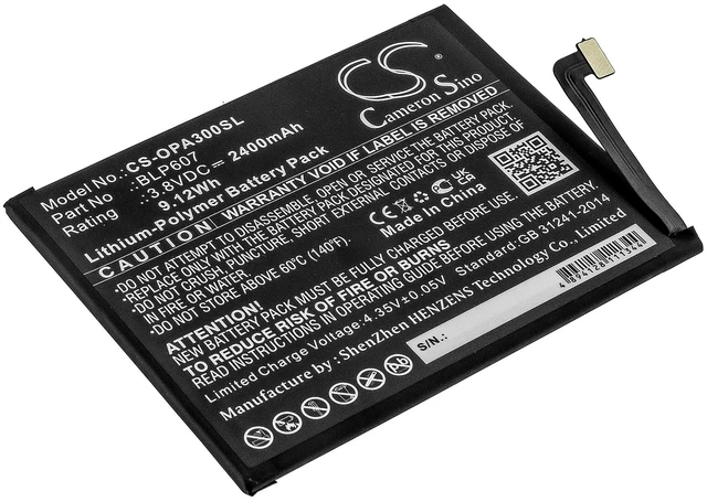 Main image of Battery for OPPO A30 Dual SIM TD-LTE Oneplus E1000 E1001 E1005 X Sim BLP607