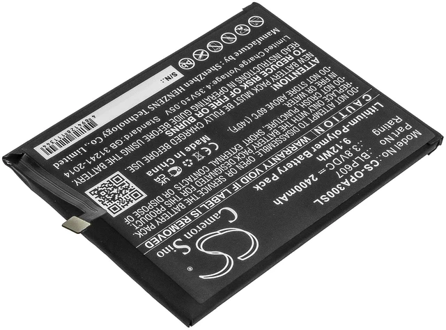 Alt view image 2 of 5 - Battery for OPPO A30 Dual SIM TD-LTE Oneplus E1000 E1001 E1005 X Sim BLP607