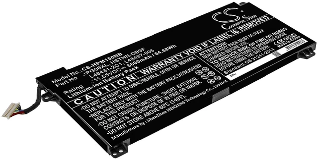 Main image of Battery for HP HSTNN-DB9F L48431-2C1 L48497-005 PG06XL Omen 15-DH0136TX 5 Air 15