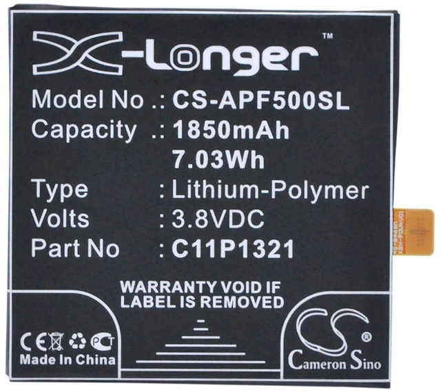Main image of Battery for Asus A68M PadFone E C11P1321 Mobile SmartPhone CS-APF500SL 3.8v