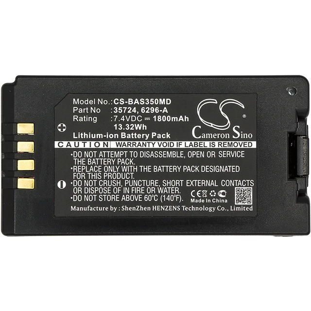 Alt view image 3 of 3 - Battery for Baxter 35083 35700 Sigma Spectrum Pump 35724 35162 6296-A 1800mAh