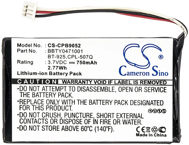 Alt view image 3 of 5 - Battery for Uniden Phone TRU-C46 TRU-C56 BBTY0471001 BT-925 CS-CPB9052 750mAh