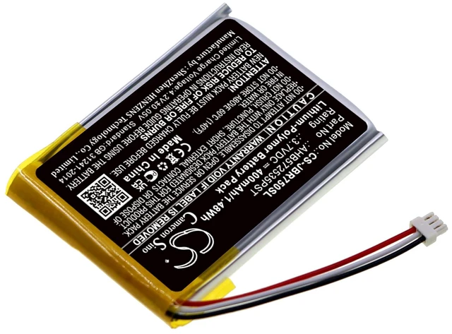 Alt view image 2 of 5 - Battery for Jabra Evolve 75 AHB572535PST Wireless Headset CS-JBR750SL 400mAh