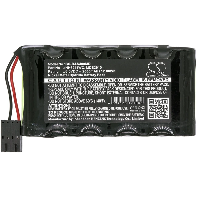 Alt view image 3 of 6 - Battery for Baxter AS40 AS41 AS50 AS60 AS40A AS50A MDE2910 NH6211WC OM10669