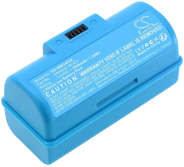 Main image of Vacuum Battery for iRobot 4446040 BC674 Braava Jet 240 241 244 245 Mopping Robot