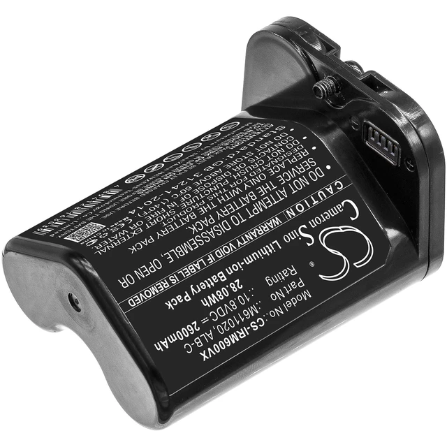 Alt view image 2 of 7 - Battery for iRobot Braava Jet M6 ALB-C M611020 Vacuum CS-IRM600VX 10.8v 2600mAh