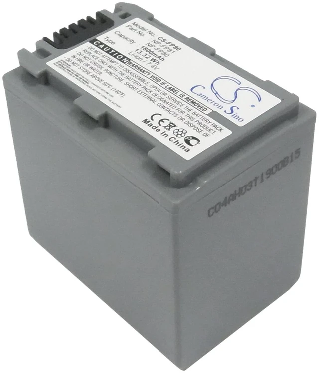 Main image of Battery for Sony DCR-30 DCR-DVD103 DCR-DVD92 DCR-HC18 NP-FP80 NP-FP81 1800mAh