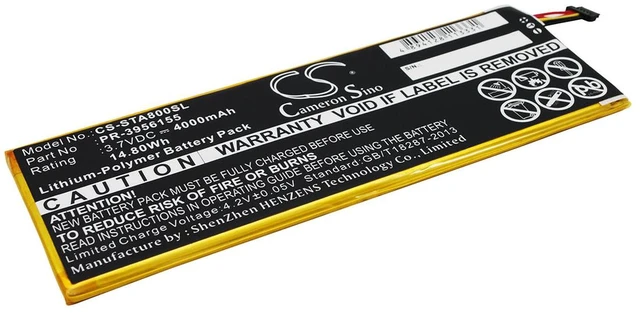 Main image of Battery for INSIGNIA Flex 8 inch NS-15AT08 PR-3956155 Tablet CS-STA800SL 4000mAh