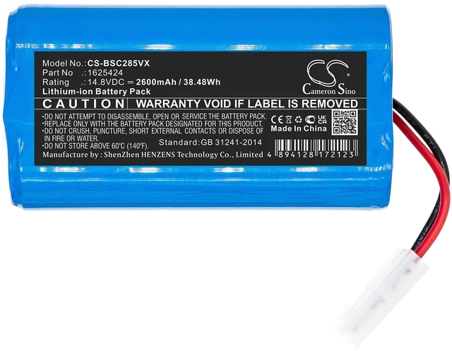 Alt view image 3 of 6 - Battery for Bissell 2859 3115 P3001 SpinWave Wet 1618526 1625424 5345 Z65B155