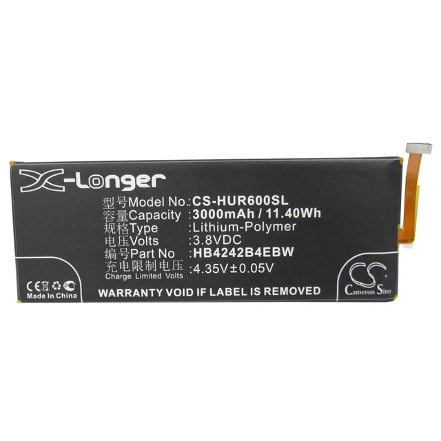 Alt view image 5 of 6 - Battery for Huawei Honor 6 7i Glory Play 4x H60-L02 Mulan H60-L04 HB4242B4EBW