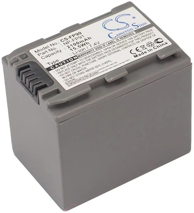 Main image of Battery for Sony DCR-DVD105 DCR-DVD305 DCR-HC26 DCR-HC42 NP-FP90 NP-FP91 2100mAh