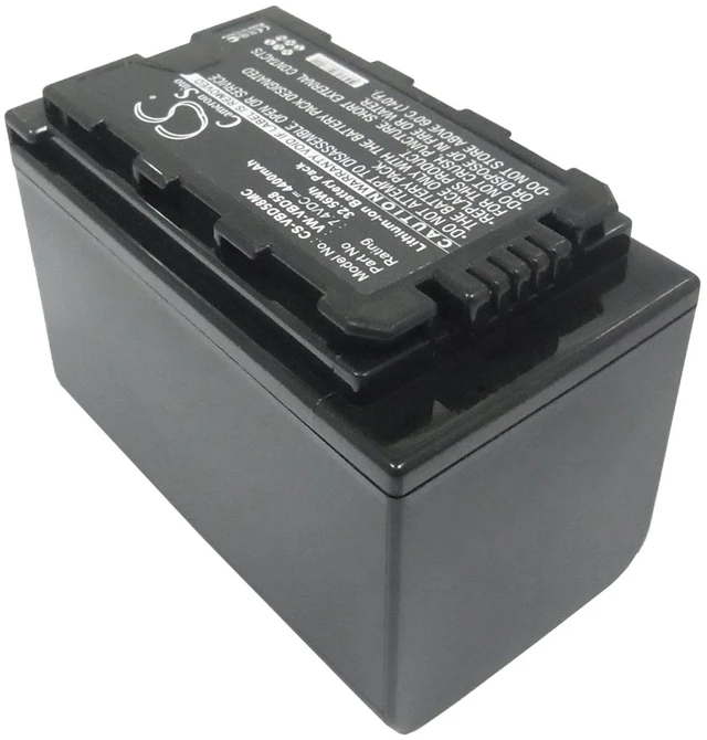 Alt view image 2 of 5 - Battery for Panasonic AJ-PX298 VW-VBD29 VW-VBD58 VW-VBD58E-K VW-VBD58PPK 4400mAh