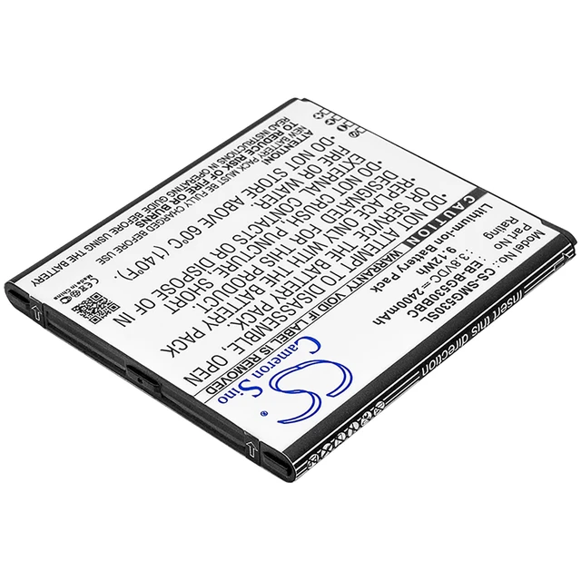 Alt view image 2 of 3 - Battery for Samsung BG530CBU EB-BG530BBC EB-BG530BBE EB-BG530BBU GH43-04372A