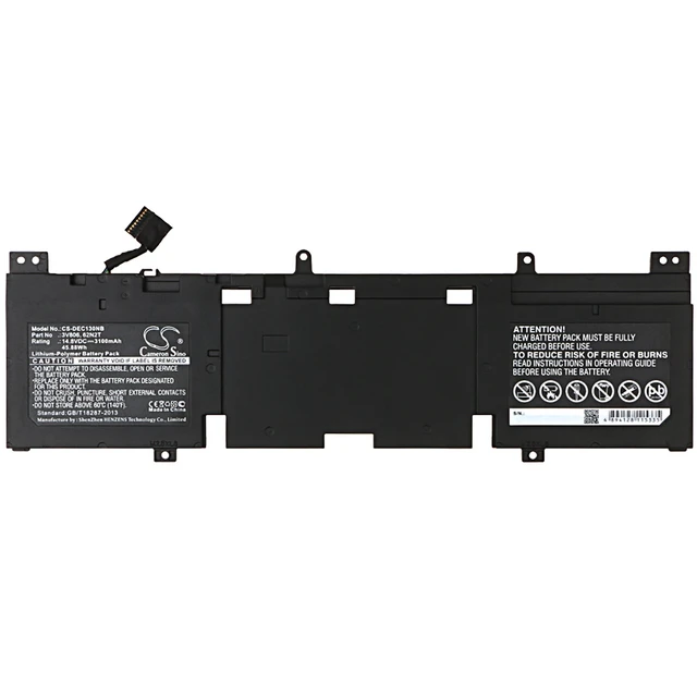 Alt view image 5 of 6 - Battery for DELL Alienware ECHO 13 QHD ALW13ED-1508 ALW13ER-1708 3V806 62N2T