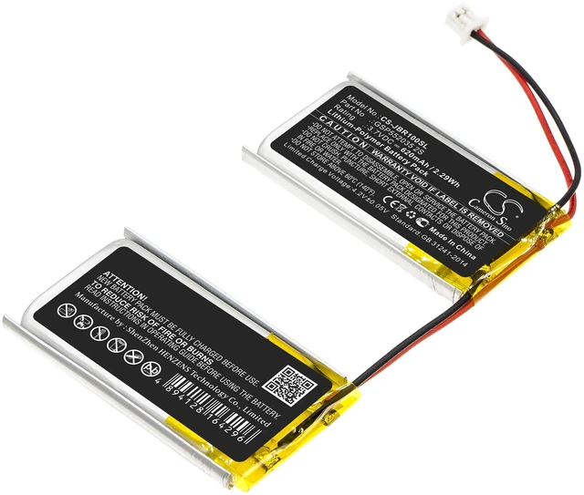 Main image of Battery for JBL ROCK GSP552035 2S Speaker CS-JBR100SL 3.7v 620mAh Li-Poly 2.29Wh