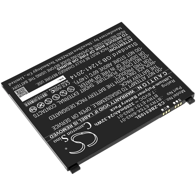 Alt view image 2 of 3 - Battery for Zebra ET51 ET51AE-W12E ET56 BTRY-ET51-8IN3-01 BTRY-ET5X-8IN3-01