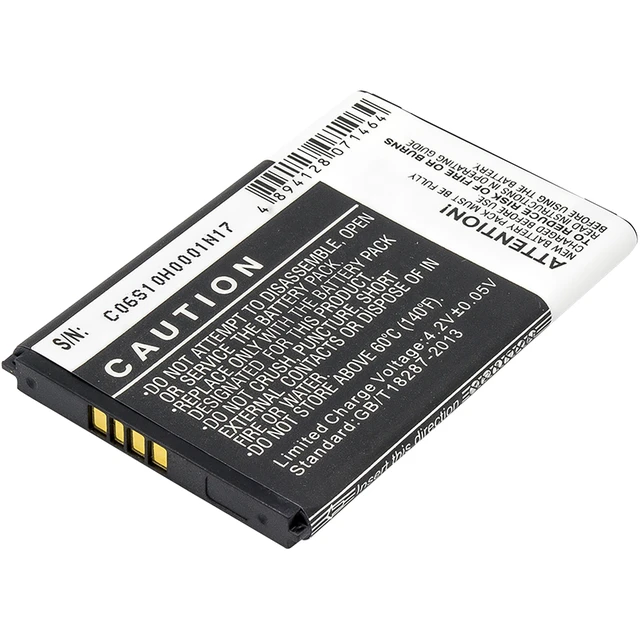 Alt view image 3 of 5 - Battery for Alcatel BY75 CAB150000SC1 CAB31Y0002C1 CAB31Y0006C1 TLiB5AA TLiB5AD