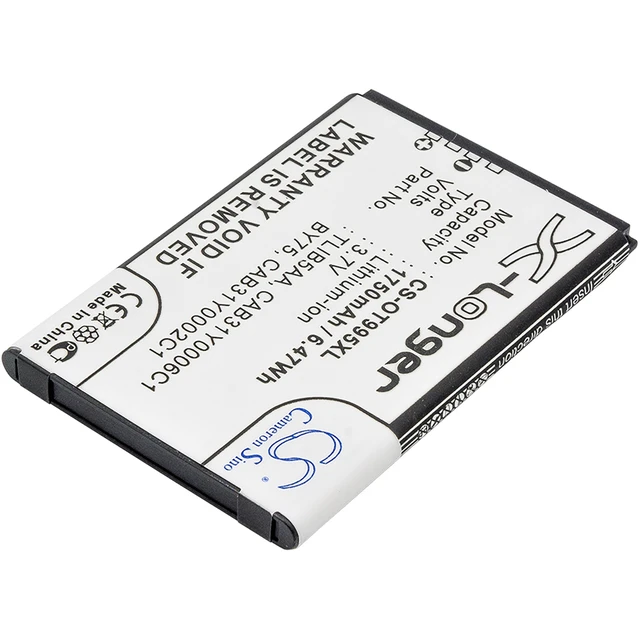 Alt view image 2 of 5 - Battery for Alcatel BY75 CAB150000SC1 CAB31Y0002C1 CAB31Y0006C1 TLiB5AA TLiB5AD