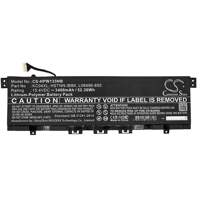 Alt view image 3 of 4 - Battery for HP Envy 13 HSTNN-IB8K KC04XL L08496-855 L08544-1C1 TPN-W133 TPN-W136
