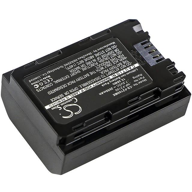 Alt view image 2 of 3 - Battery for Sony A7 Mark 3 A7R Alpha a7 III a7R A9 ILCE-7M3 ILCE-7RM3 NP-FZ100