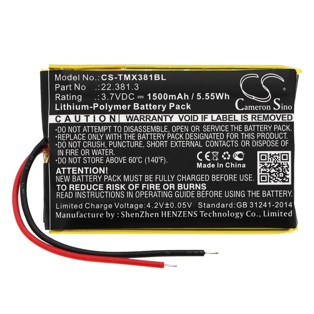 Alt view image 3 of 4 - Battery for Teleradio Tele Radio TG-TX-MNL 22.381.3 Crane Remote Control 1500mAh