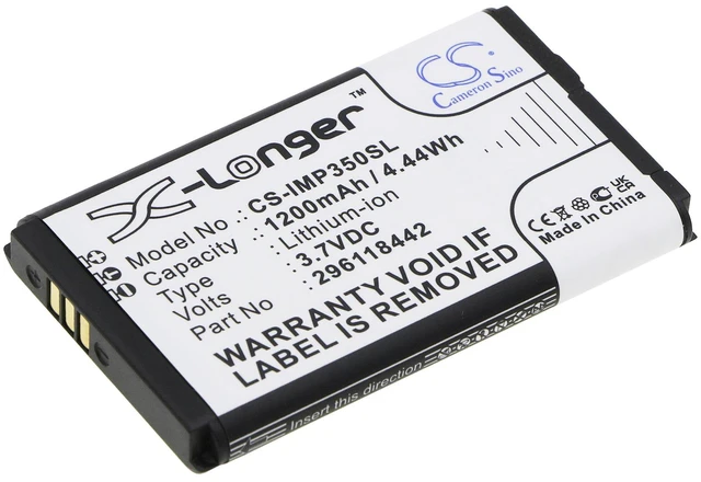 Main image of Battery for Ingenico iMP350 01P1575A USBLU01A USBLU03A iSMP Companion 296118442