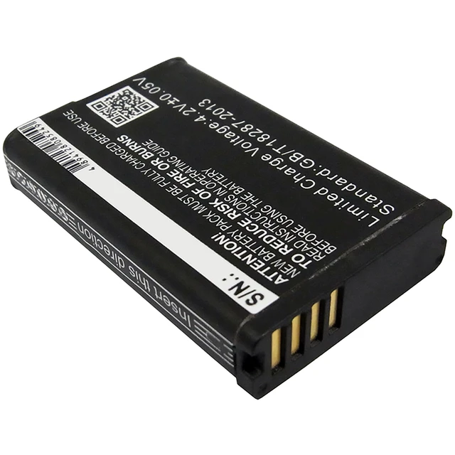 Alt view image 4 of 5 - Battery for Garmin E1GR E2GR VIRB Elite Virb 010-01088-00 010-11599-00 1800mAh