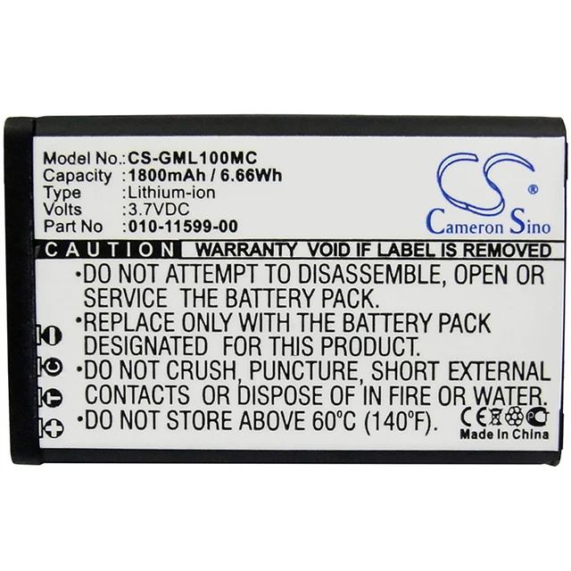 Alt view image 5 of 5 - Battery for Garmin E1GR E2GR VIRB Elite Virb 010-01088-00 010-11599-00 1800mAh