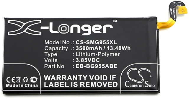 Alt view image 3 of 4 - Battery for Samsung Dream 2 Galaxy S8 Plus EB-BG955ABA EB-BG955ABE GH43-04733A