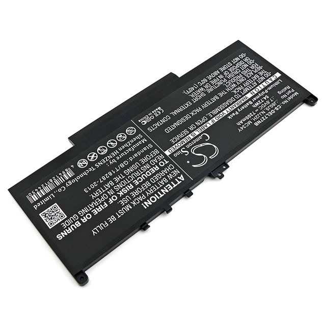 Alt view image 2 of 3 - Battery for DELL Latitude 12 E7270 14 E7470 MC34Y 0MC34Y J60J5 451-BBSY 242WD