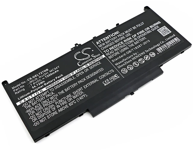 Main image of Battery for DELL Latitude 12 E7270 14 E7470 MC34Y 0MC34Y J60J5 451-BBSY 242WD
