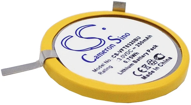 Main image of CMOS Battery for VeriFone NURIT 8320 CS-VFT8320BU 3.0v 250mAh 0.75Wh Lithium