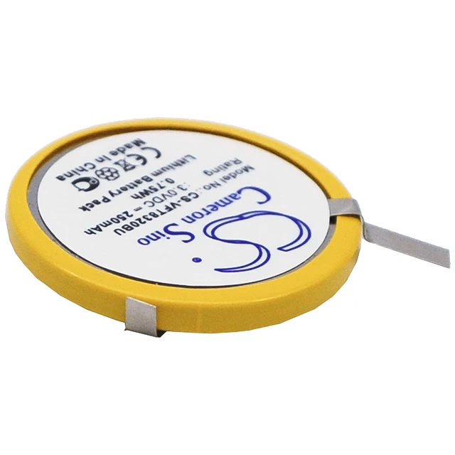 Alt view image 2 of 6 - CMOS Battery for VeriFone NURIT 8320 CS-VFT8320BU 3.0v 250mAh 0.75Wh Lithium
