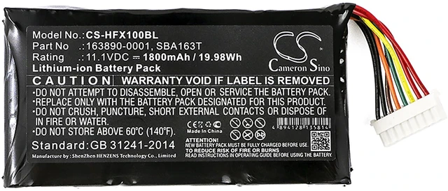 Alt view image 3 of 4 - Battery for Honeywell Marathon FX1 LXE FX1380 163890-0001 163890-0001B SBA163T