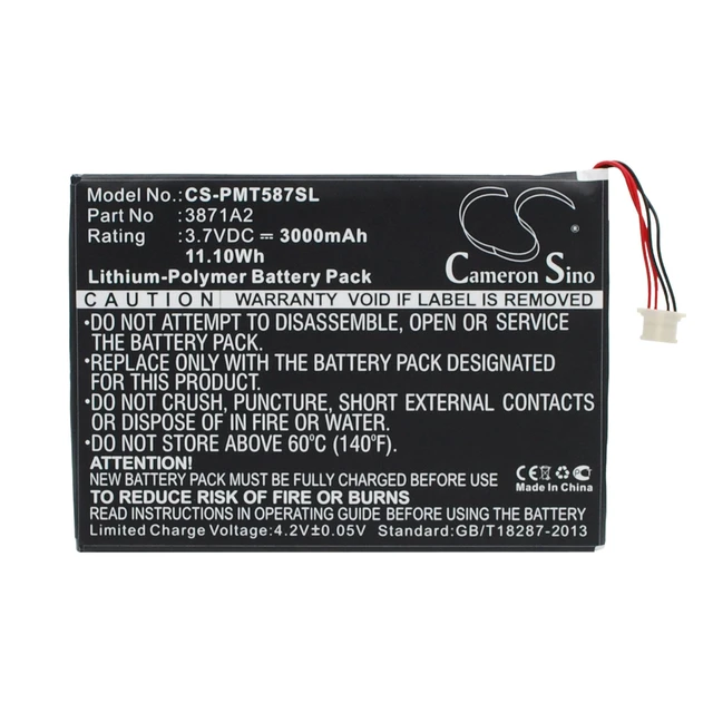 Main image of Battery for Prestigio Multipad 7.0 Ultra Duo PMT5877C 3871A2 Tablet CS-PMT587SL